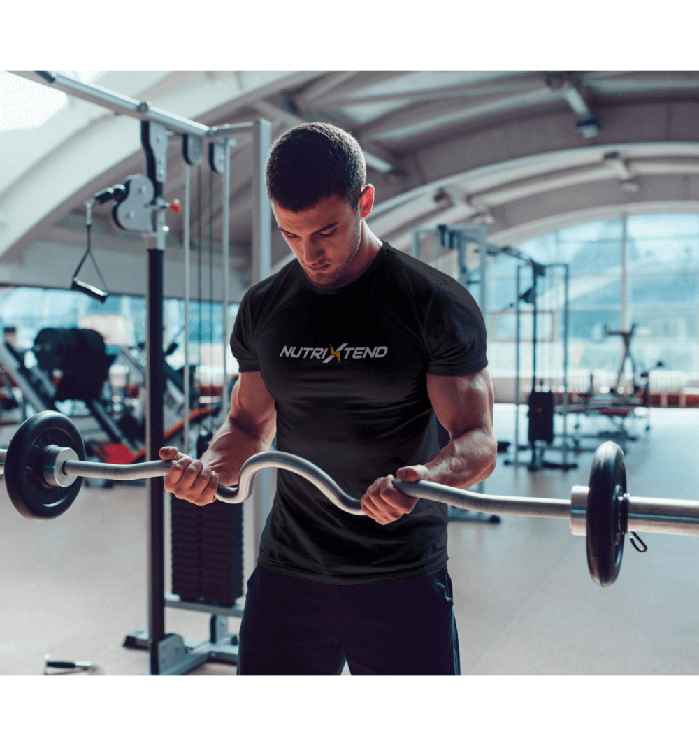 Man-At-Gym-Wearing-Nutrixtend-Black-Tshirt