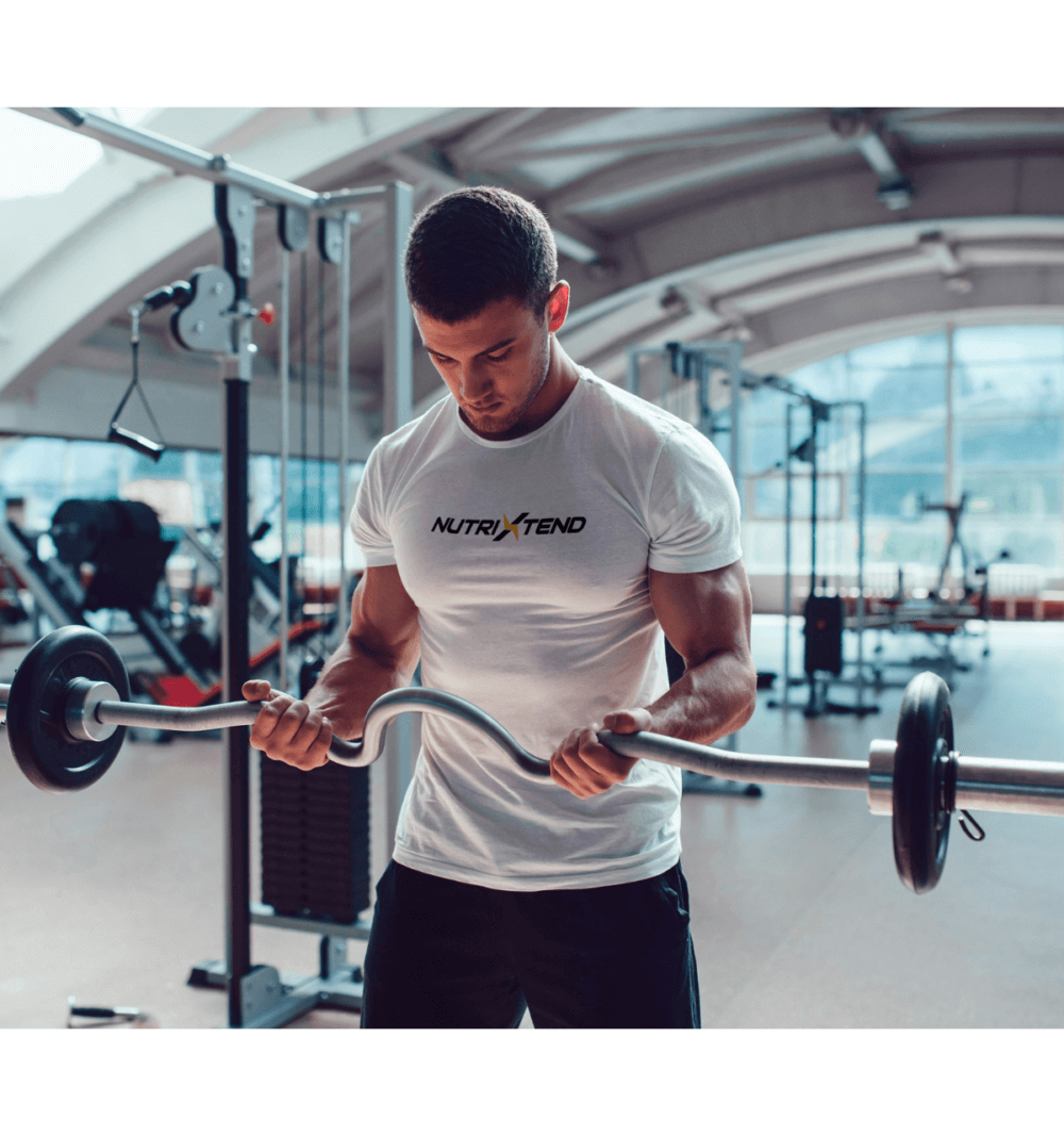 Man-At-Gym-Wearing-Nutrixtend-White-Tshirt