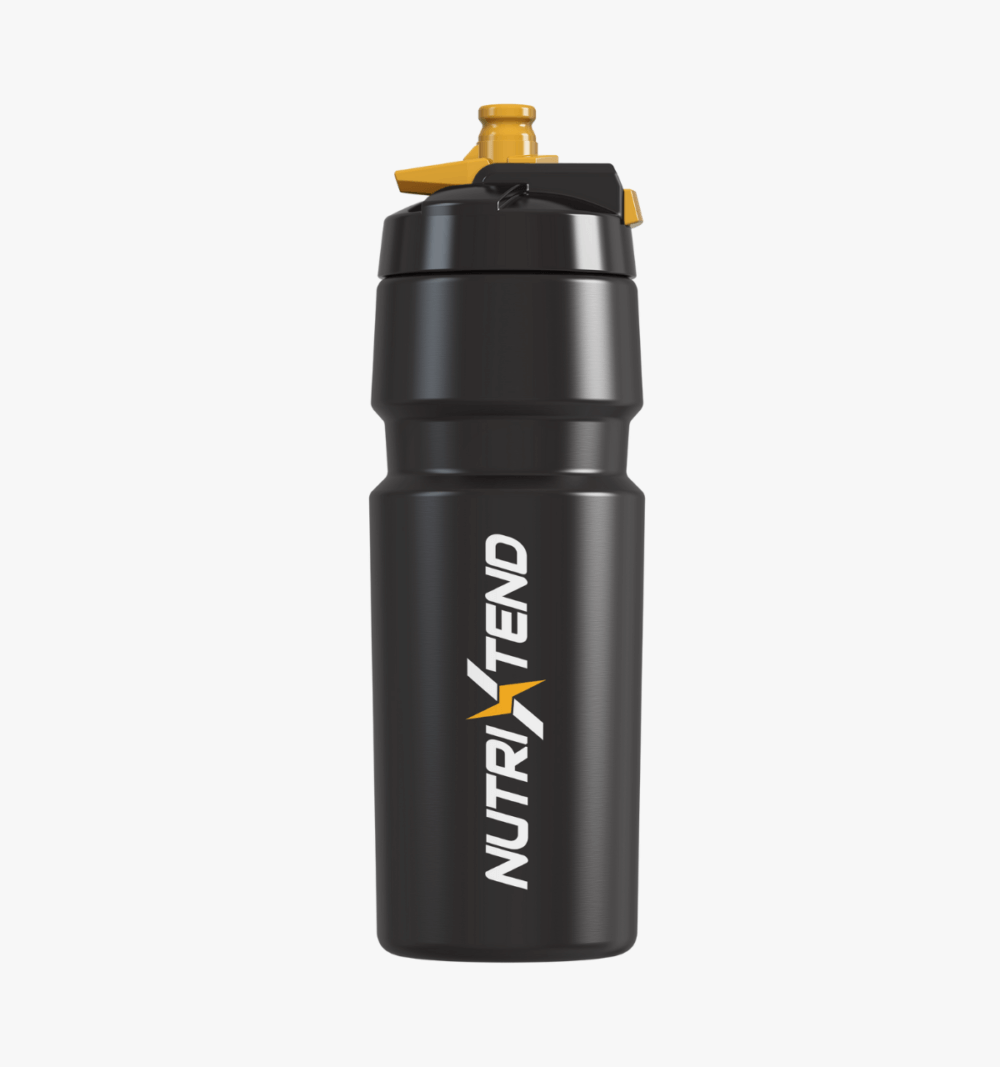 Nutrixtend-Shaker-Bottle-Black-Front-View